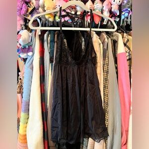 Victorias Secret Black Sheer Teddy Top